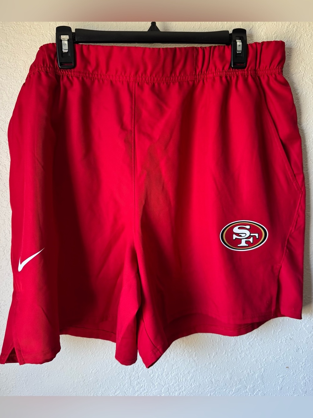 Nike Red Standard Fit Athletic Shorts